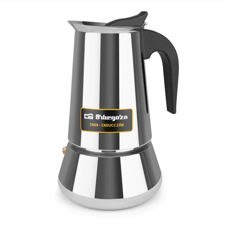 Cafetera Italiana Inox Inducción Orbegozo 9 Tazas