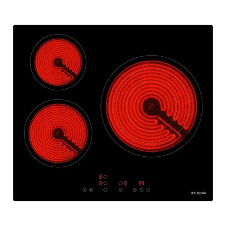 Placa Vitroceramica Hyundai 3 Fuegos