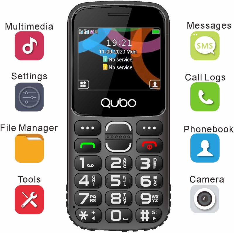 Telefono Qubo X230c Negro - Imagen 2