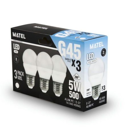 Bombilla Led Esferica E27 5w Fria