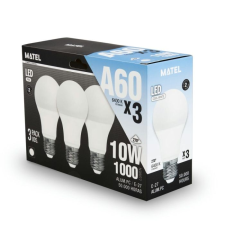 Bombilla Led Estandar E27 10w Fria