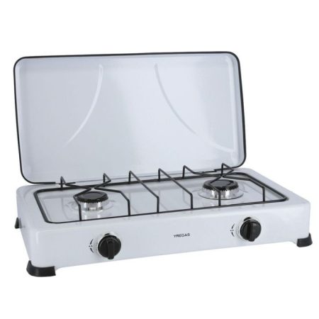Cocina De Gas Esmaltada Blanca 2 Fuegos
