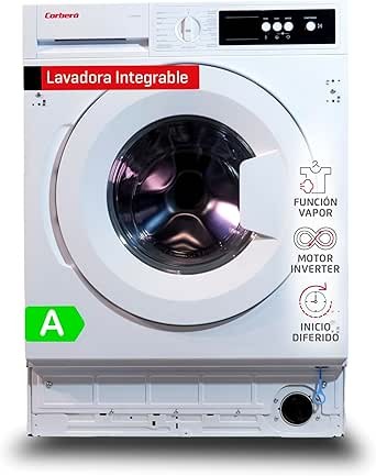 Lavadora Corberó Integración 8kg 1400rpm Blanca Clase A