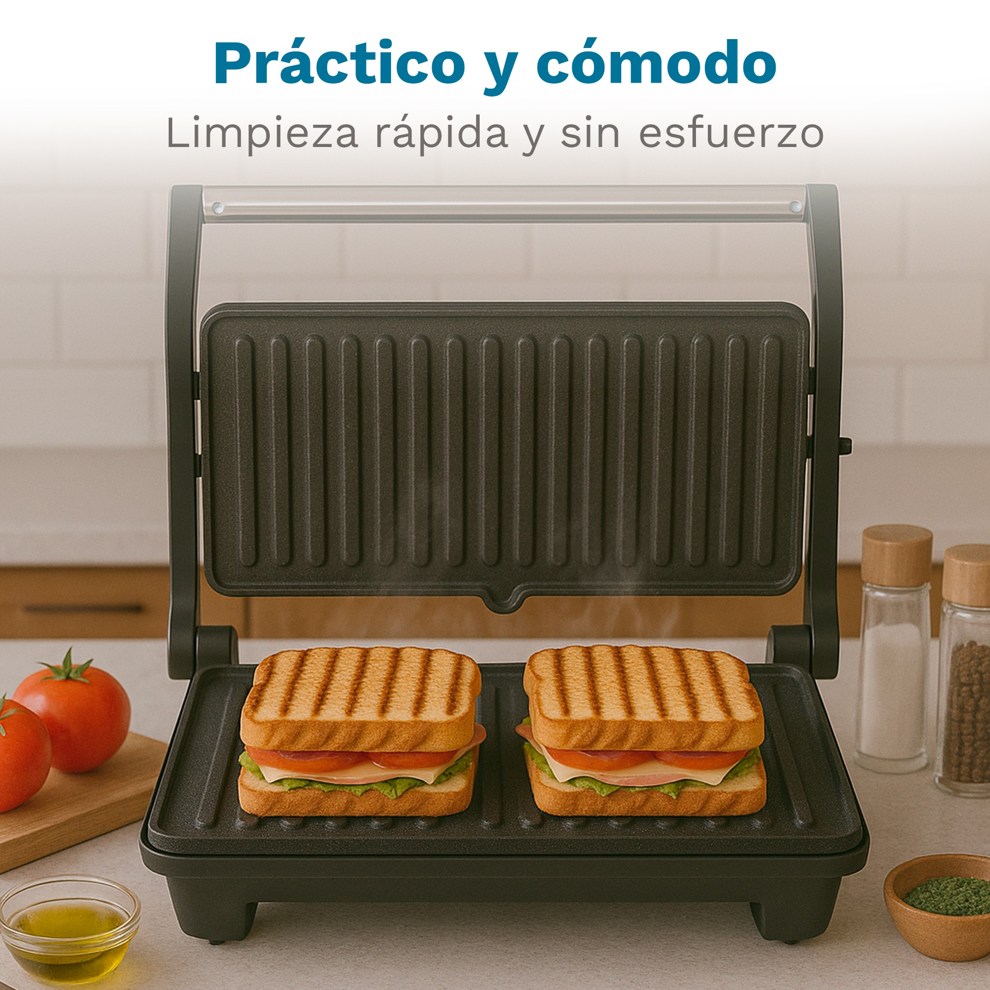 Mini-grill Eléctrico Grunkel Potencia 1000w - Imagen 2