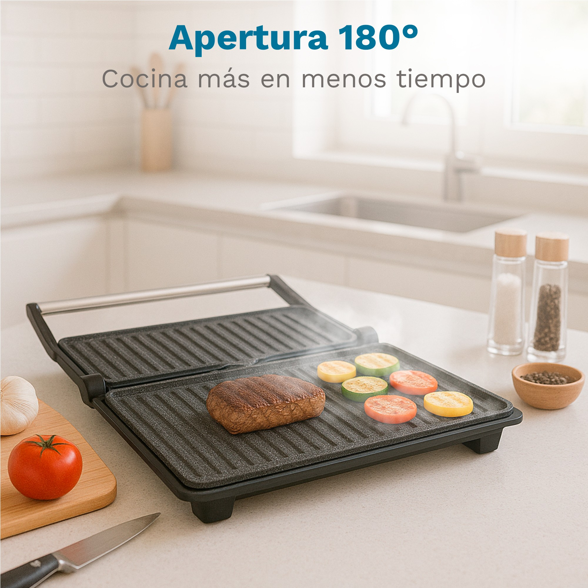 Mini-grill Eléctrico Grunkel Potencia 1000w - Imagen 3