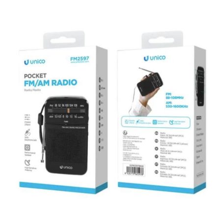 Radio Transistor Unico Negro