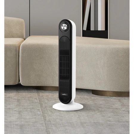 Termoventilador Cerámico Vertical Grecia 2000w Color Negro/blanco Marca Abrila
