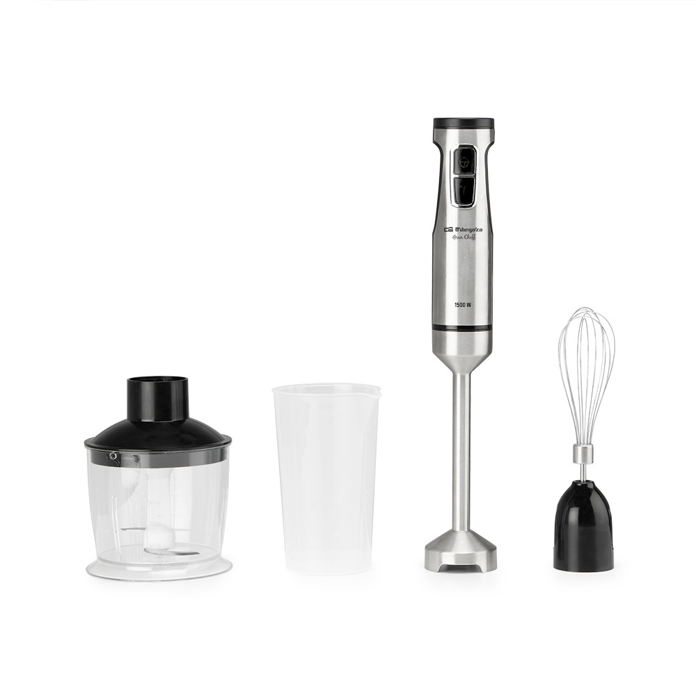 Batidora De Mano Inox Orbegozo 1500w Con Accesorios