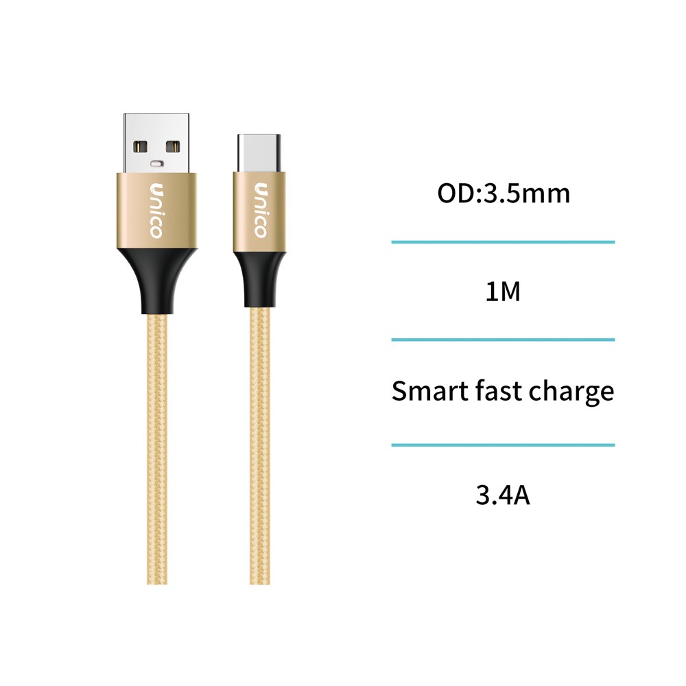 Cable Trenzado De Alta Densidad Tipoc A Usb 60w 3a 1m - Imagen 2