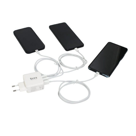 Cargador Usb A + 2 Tipoc Gan 65w Tme - Imagen 2