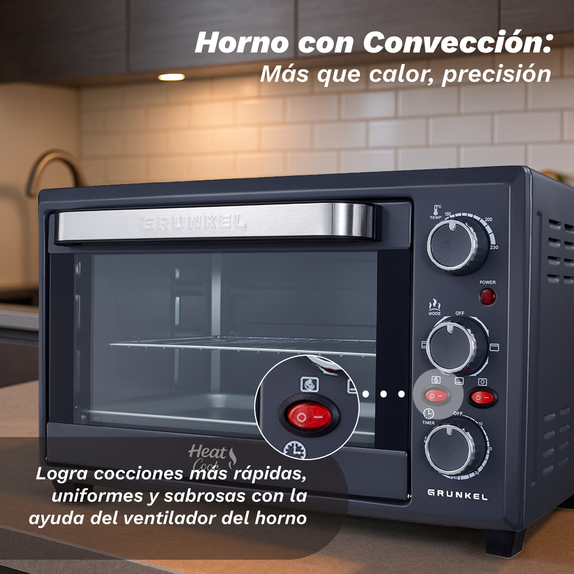 Horno Sobremesa Grunkel 28l - Imagen 3