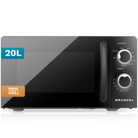 Microondas Grunkel 20l 700w Grill Negro