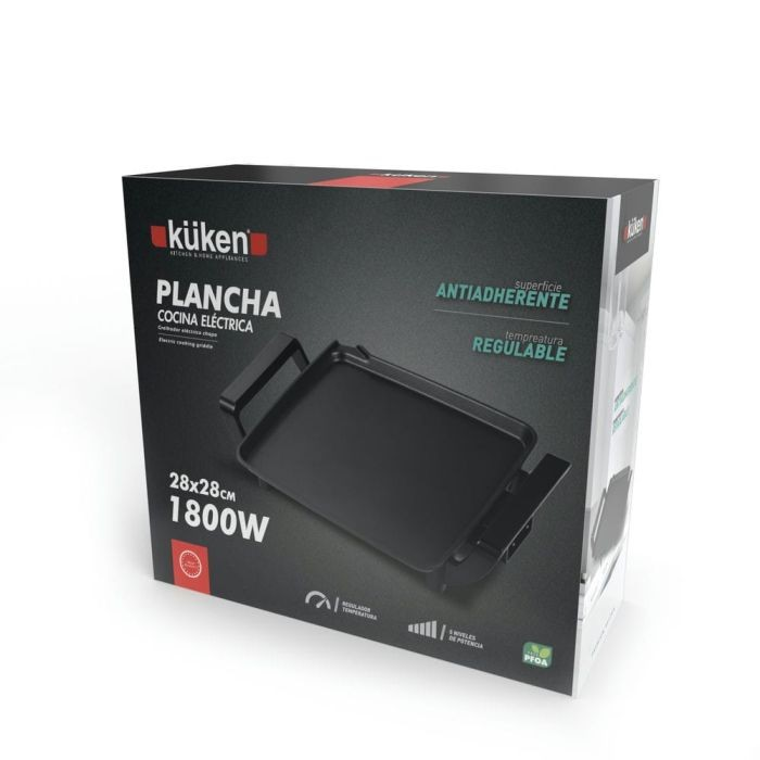 Plancha Asar Kuken 28x28cm 1800w - Imagen 3