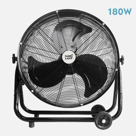 Ventilador Industrial Poniente 180w Negro 64cm 3 Velocidades