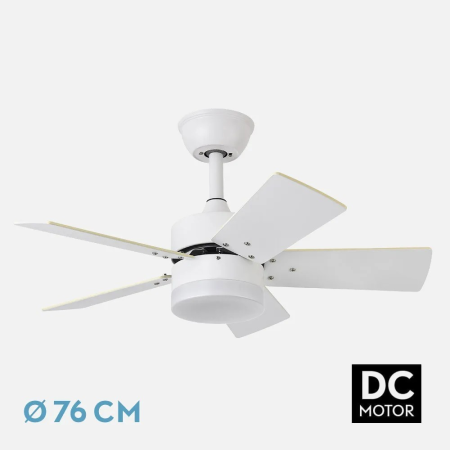Ventilador Techo Abrila Marta 5 Aspas 36w 91cm 3000-4000-6000k Temporizador Y Mando