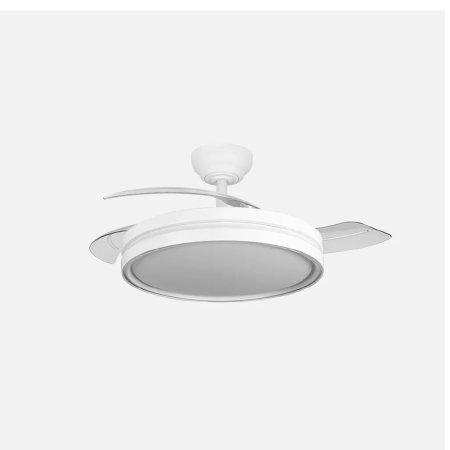 Ventilador Techo Capitan Blanco Abrila 3 Aspas Desplegables 60w 107cm 3500-4300-6500k Temporizador Y Mando