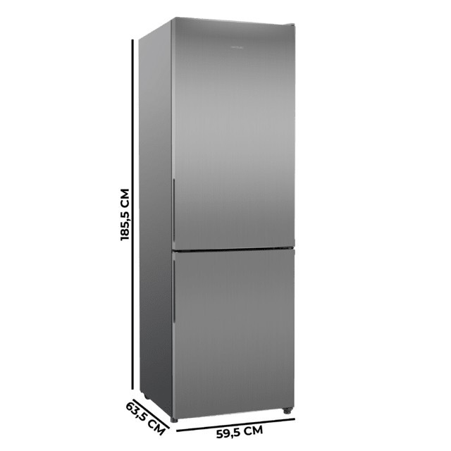 Frigorifico Combi Cecotec Inox Coolmarket 322 Clase D 186cm - Imagen 2