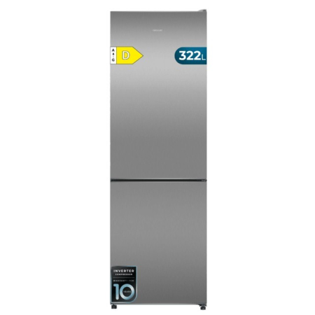 Frigorifico Combi Cecotec Inox Coolmarket 322  Clase D 186cm