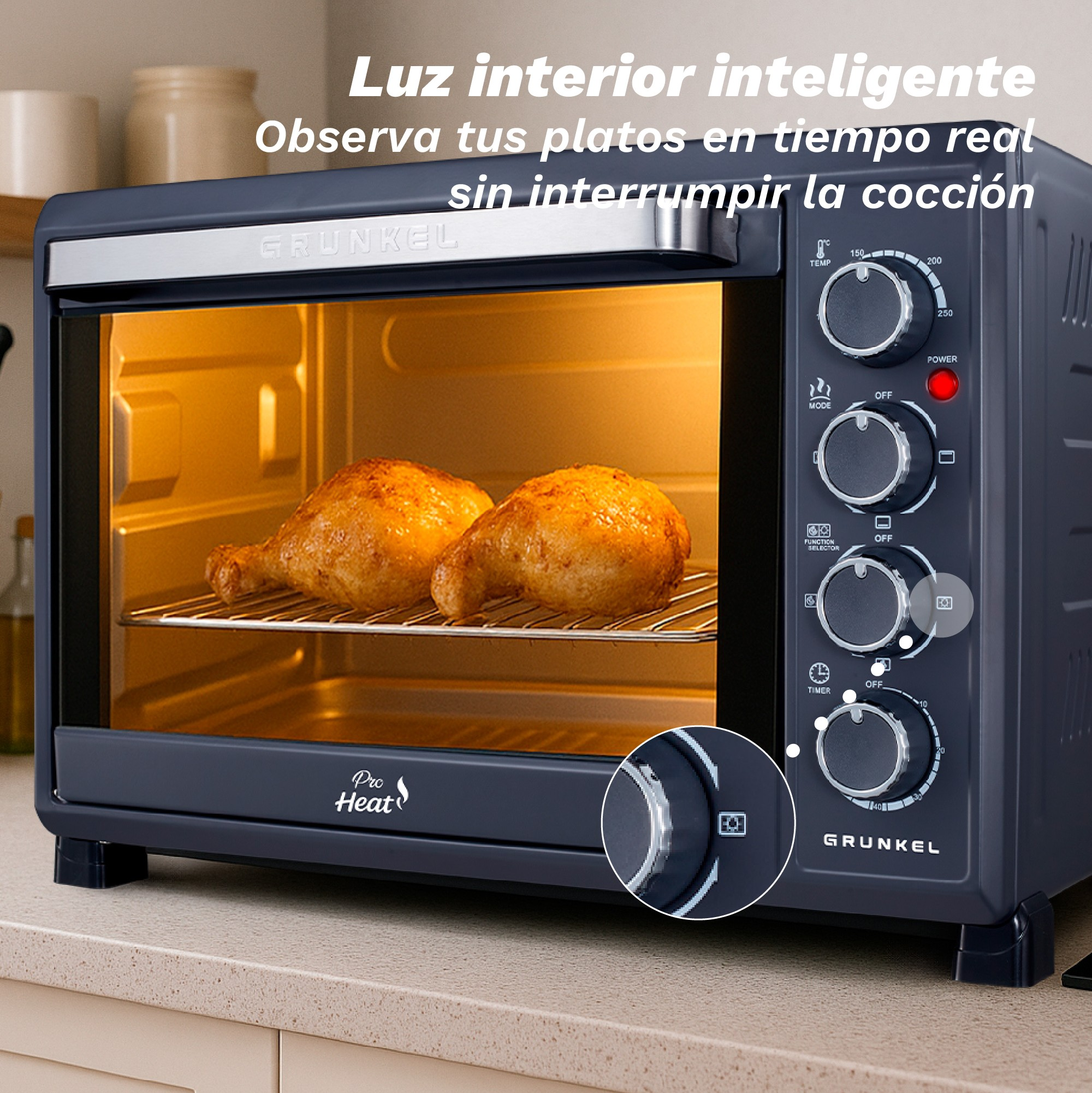 Horno Sobremesa Grunkel 38l - Imagen 3