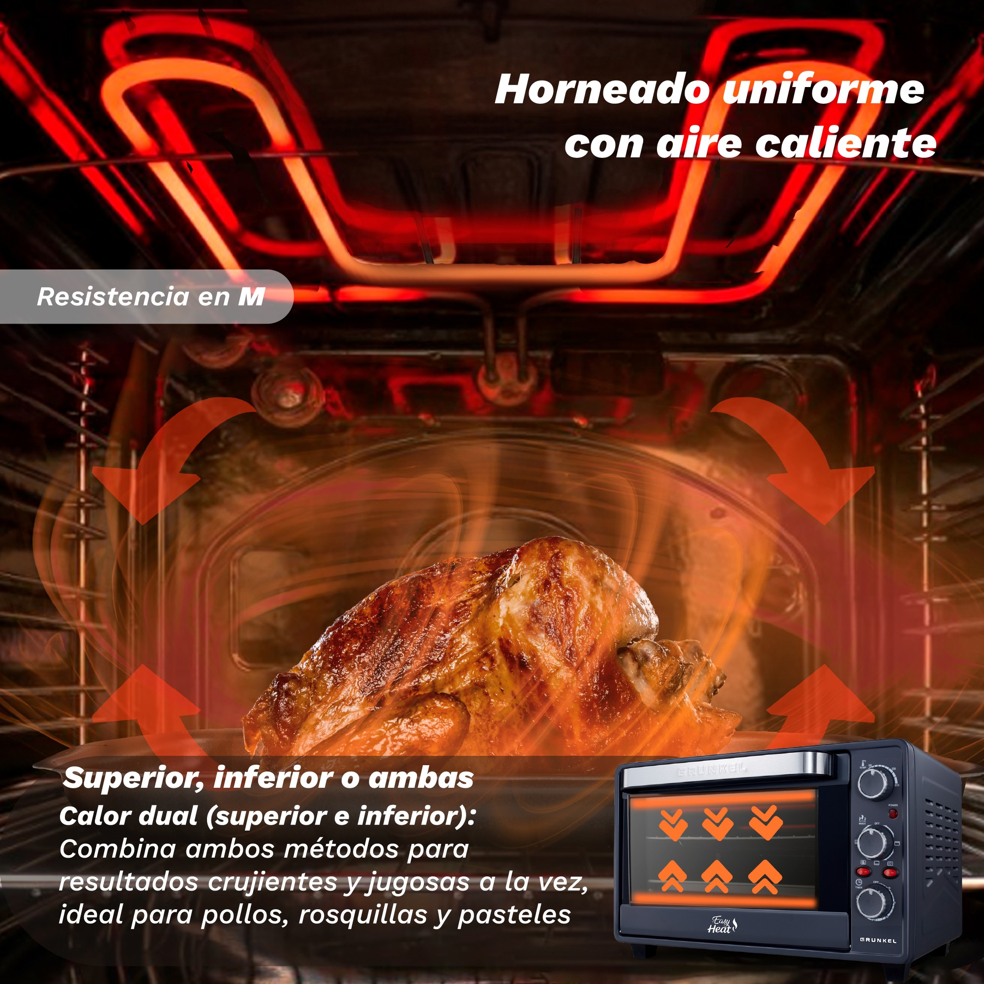 Horno Sobremesa Grunkel 38l - Imagen 4