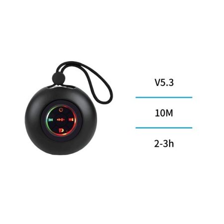 Altavoz Bluetooth Impermeable 5w Rgb Mini Negro