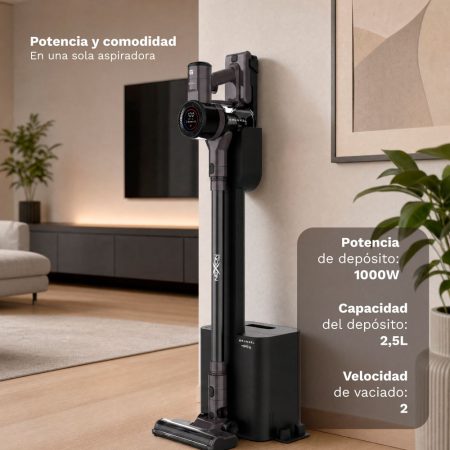 Aspirador Sin Cable Grunkel 350w 28 Kpa Con Estacion Autovaciado