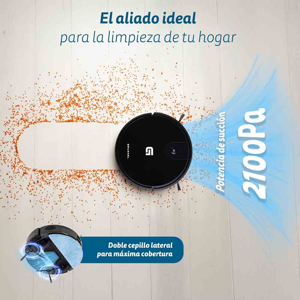Robot Aspirador Grunkel Con Navegacion Libre Control Wifi - Imagen 3