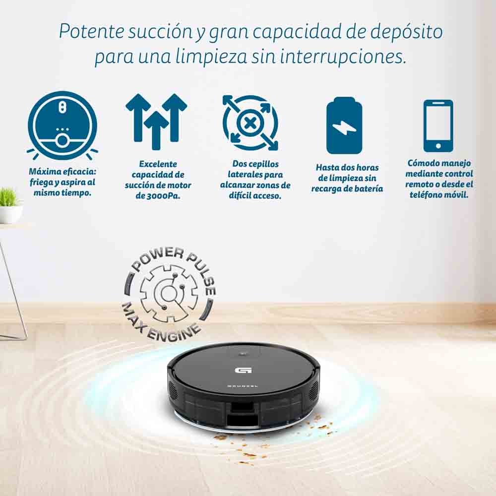 Robot Aspirador Grunkel Con Navegacion Libre Control Wifi - Imagen 4