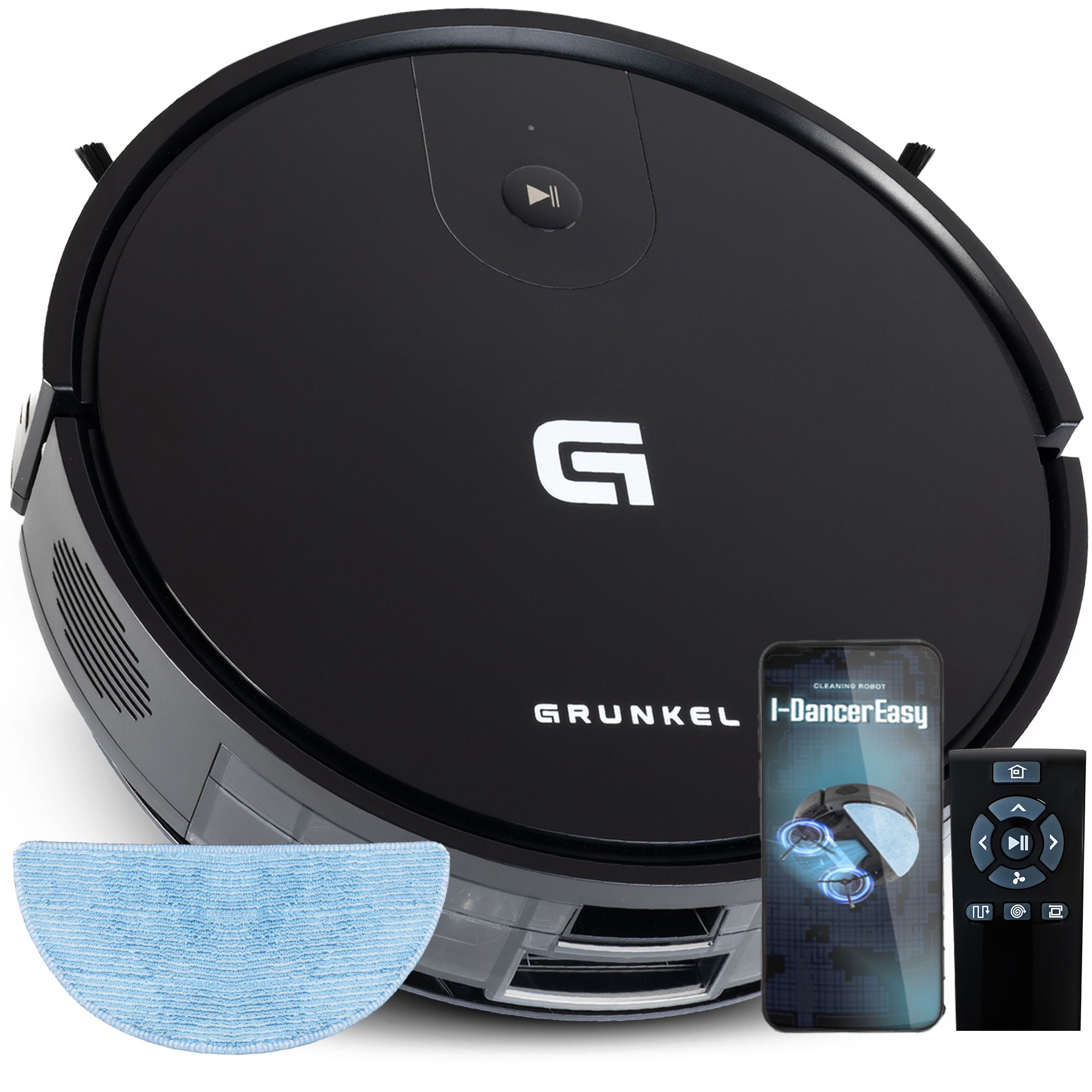Robot Aspirador Grunkel Con Navegacion Libre Control Wifi