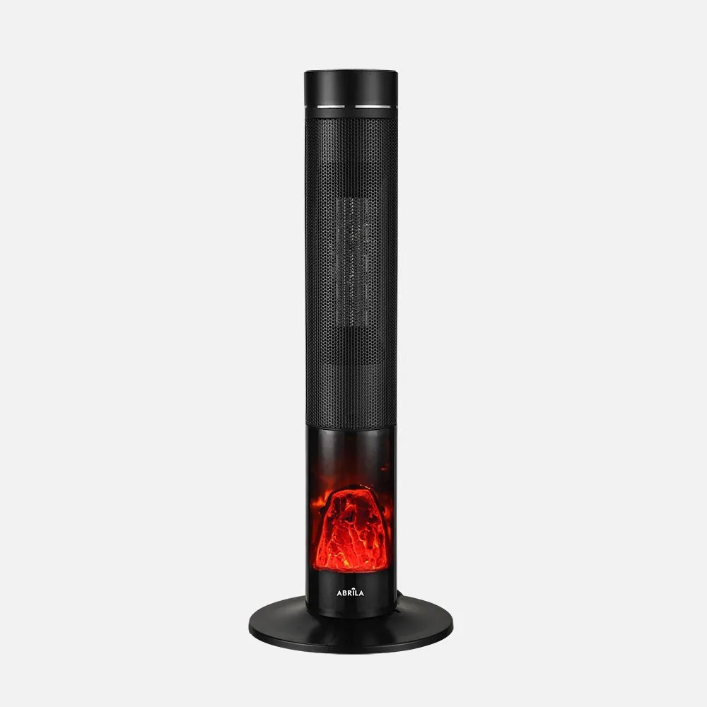 Termoventilador Ceramico Vertical Abrila Modelo Benton 2000w Con Efecto Llama